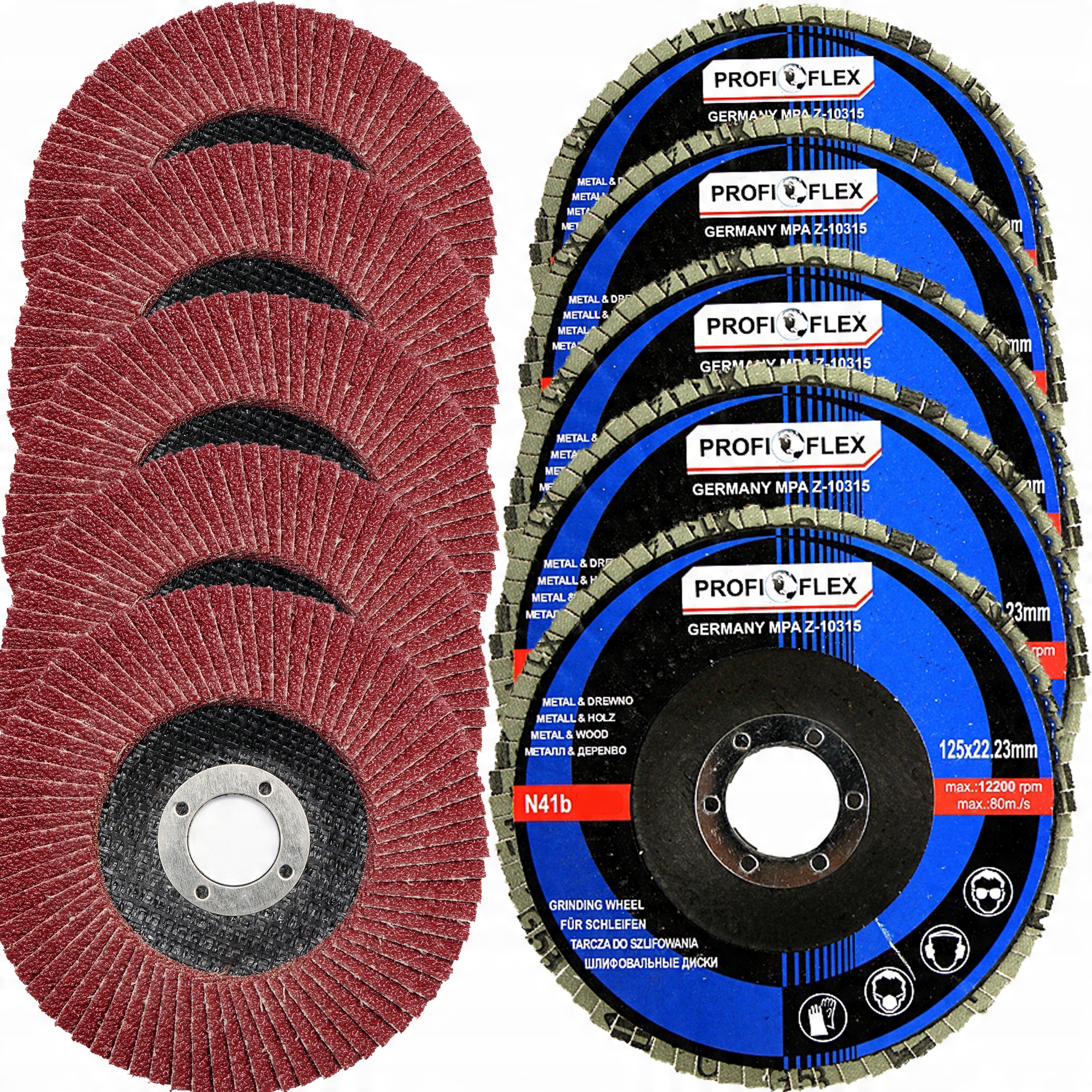 

10 X Tarcza Do Szlifowania Lamelkowa 125MM P100