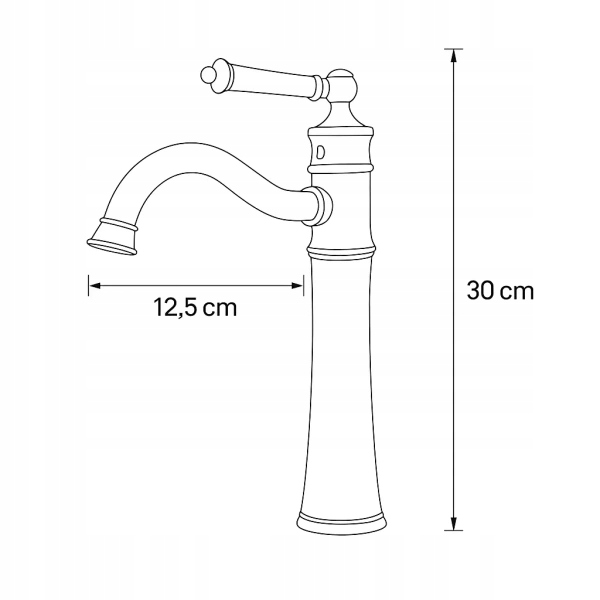 BATERIA UMYWALKOWA STOJĄCA ADELTA CZARNA WYSOKA RETRO PERLATOR Stan opakowania oryginalne