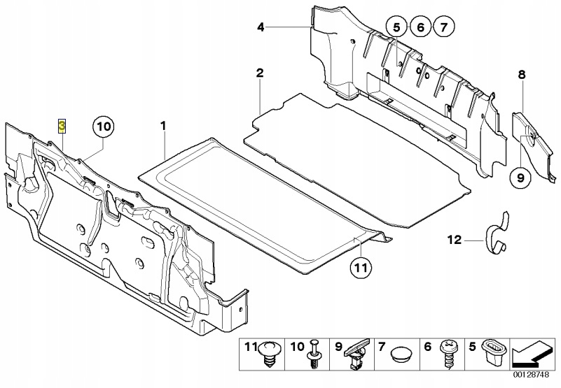 Корпус багажника BMW OE 51477016681
