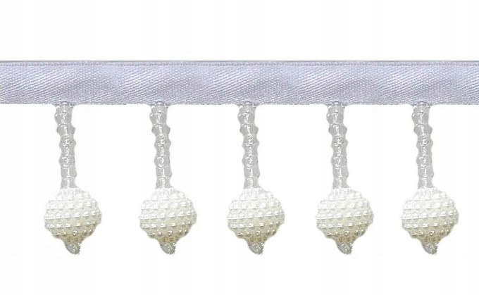 

Mg Taśma Do Firan Koraliki korale 5740 Biały polsk