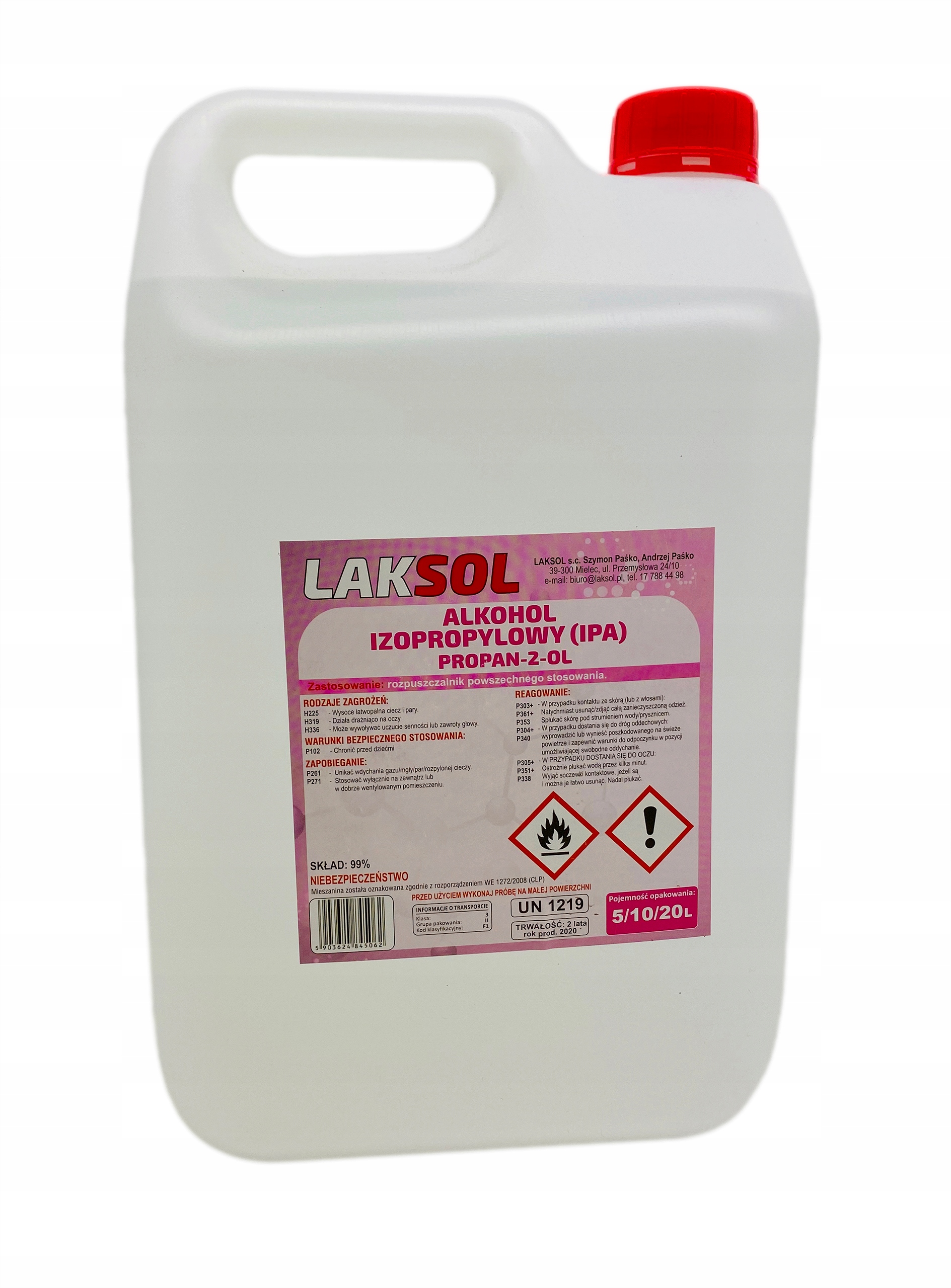 

Alkohol Izopropylowy Izopropanol Ipa 5L 99%