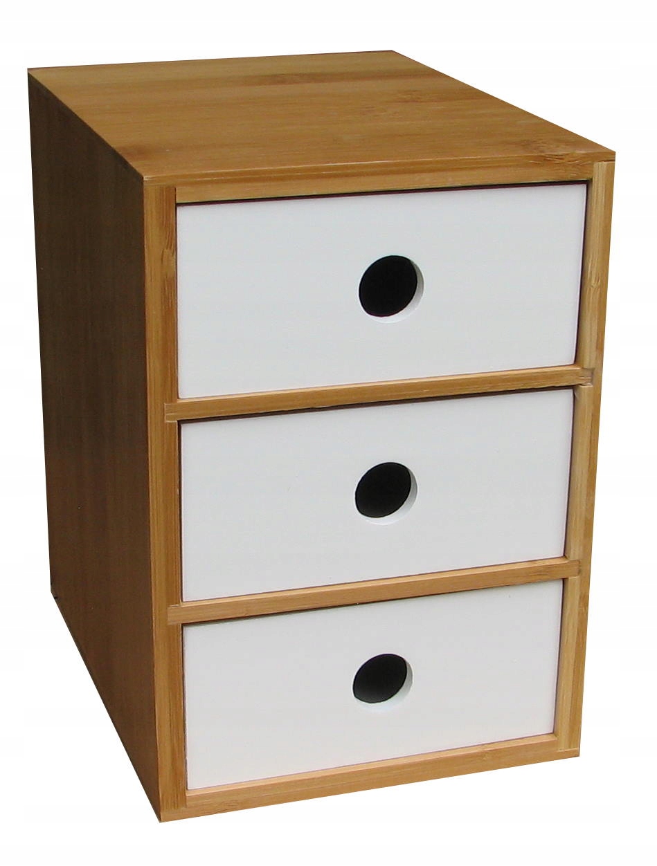 

Mini Komoda Bambusowa Szuflady Organizer Drobiazgi