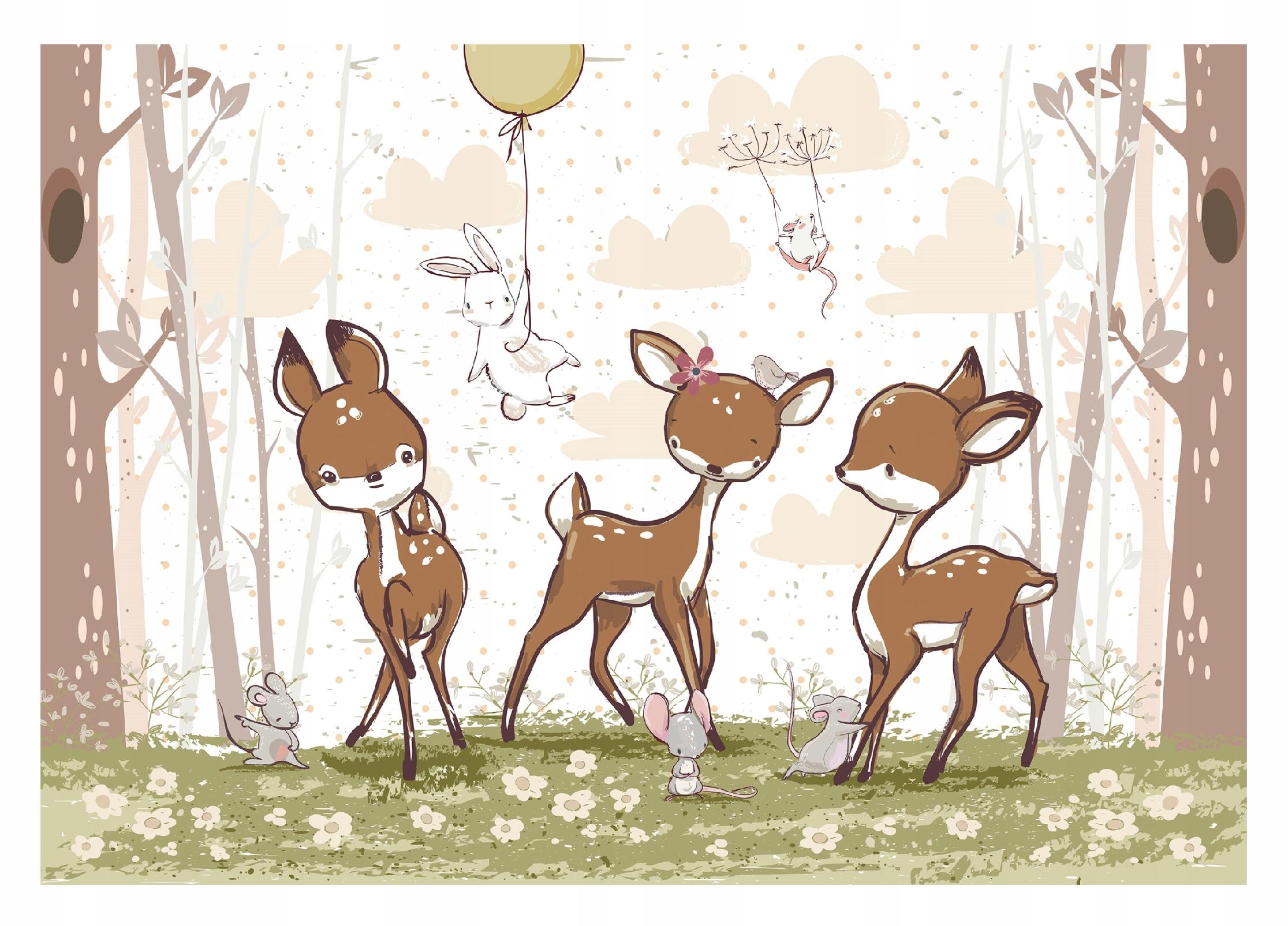 Fototapeta pro děti zvířata srnčí les 312x219