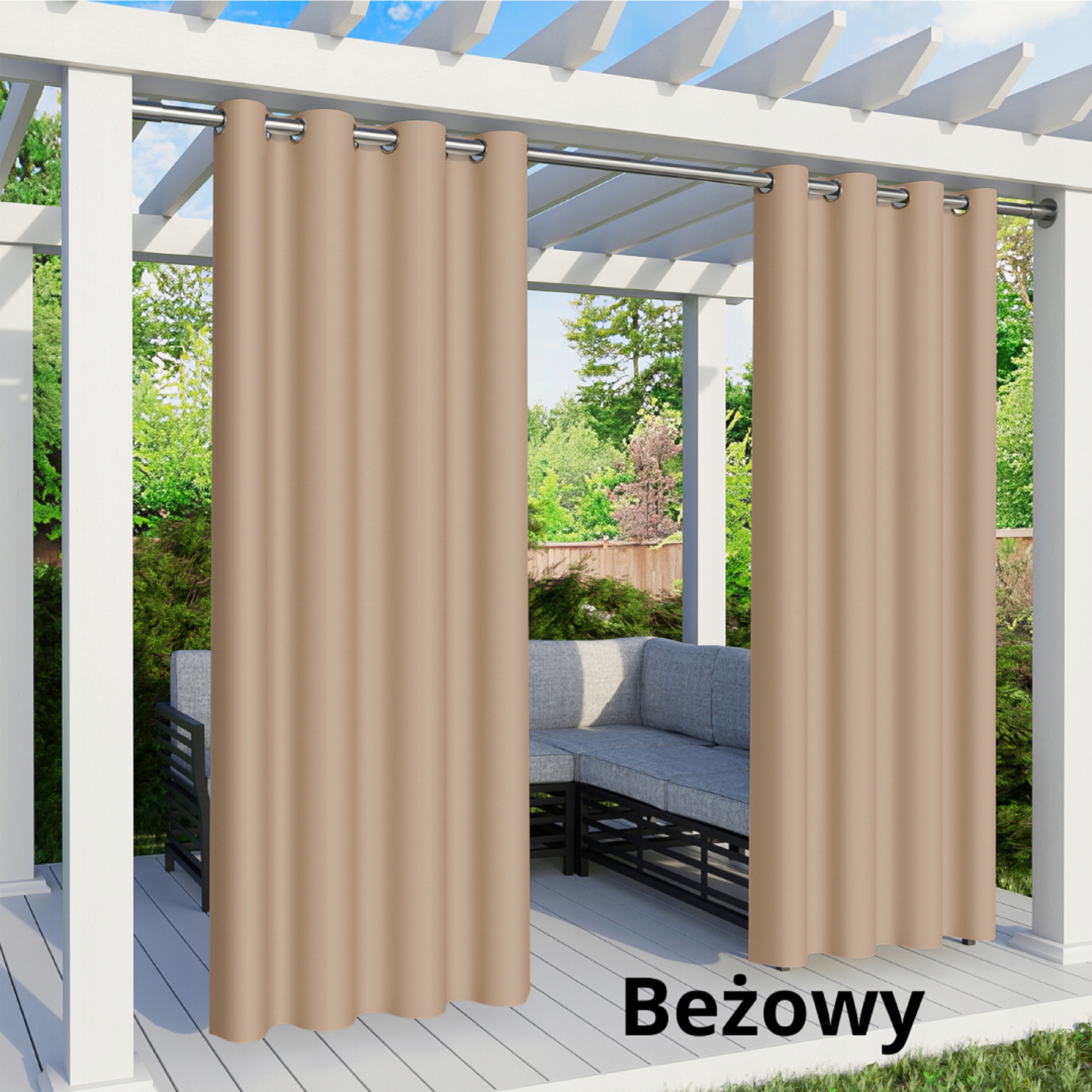 ZASŁONA OGRODOWA 155x180 WODOODPORNA ZASŁONY NA PRZELOTKACH DO ALTANY KOLOR Typ inny