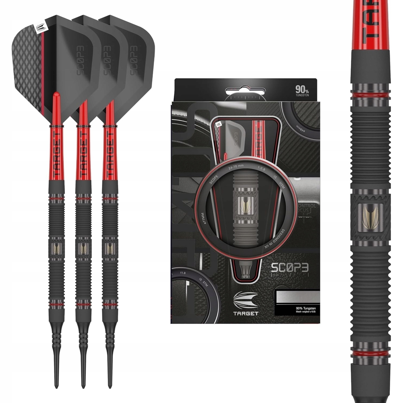 Target Darts Scope Soft Tip 20G Barrel 10 Lotki Tungsten 90%