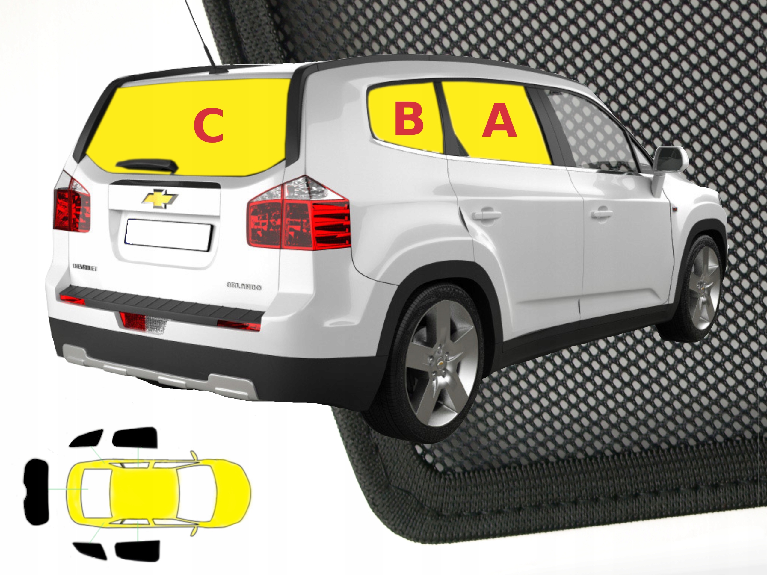 

Zasłonki przeciwsłoneczne Chevrolet Orlando I 5szt