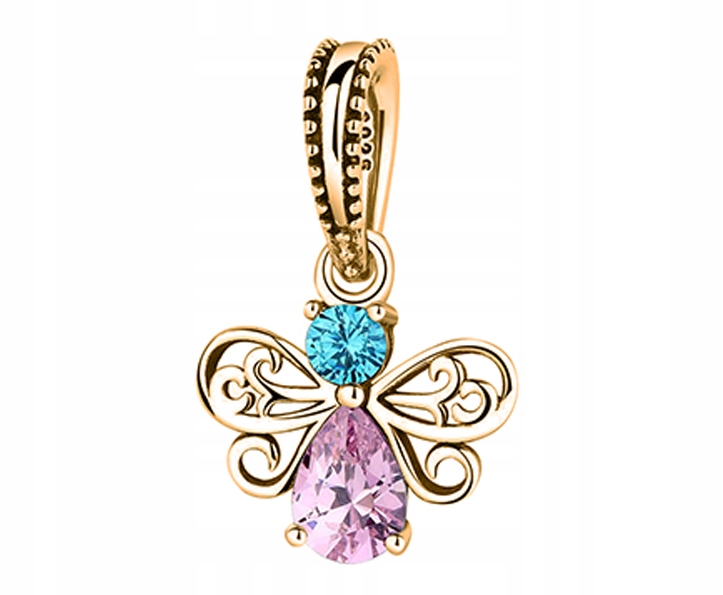 Zlatý závěsný motýlek Motýlek Butterfly Stříbro 925