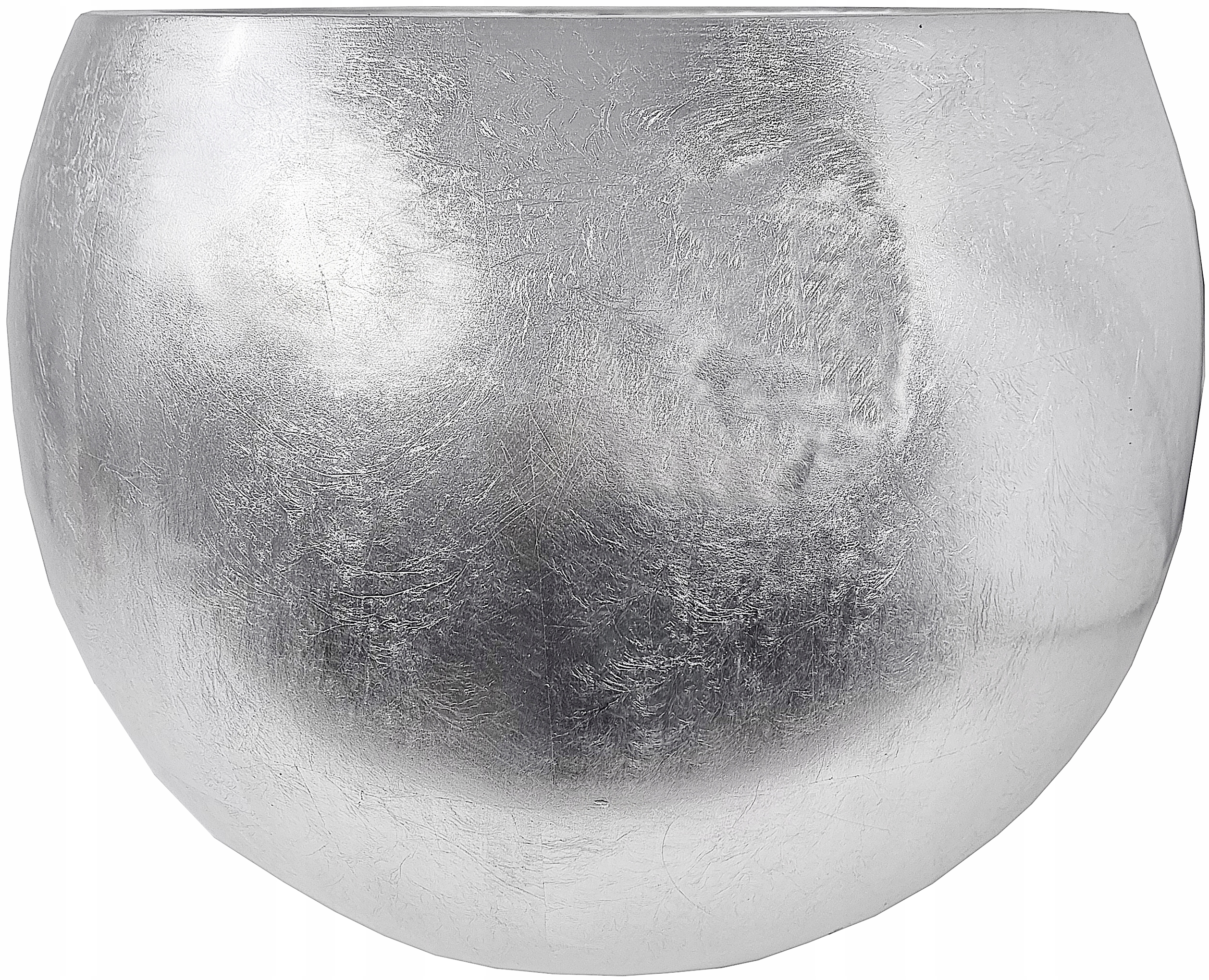 Osłonka Srebrna Doniczka Donica Kula 51 cm XXL
