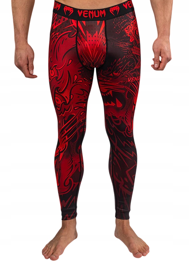 Venum Legíny Spats Wolf Atak Black/Red L