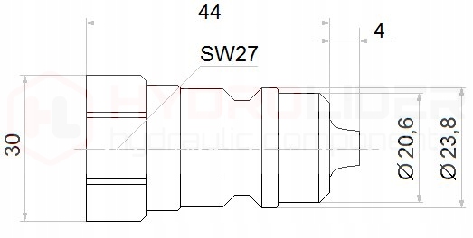 SZYBKOZŁĄCZE HYDRAULICZNE EURO WTYCZKA GW WEW M18 Numer katalogowy części 1.60.55.134