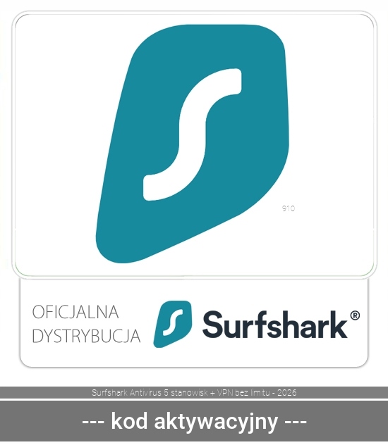 Surfshark ONE Antywirus VPN 5 st. / 12 miesięcy ESD