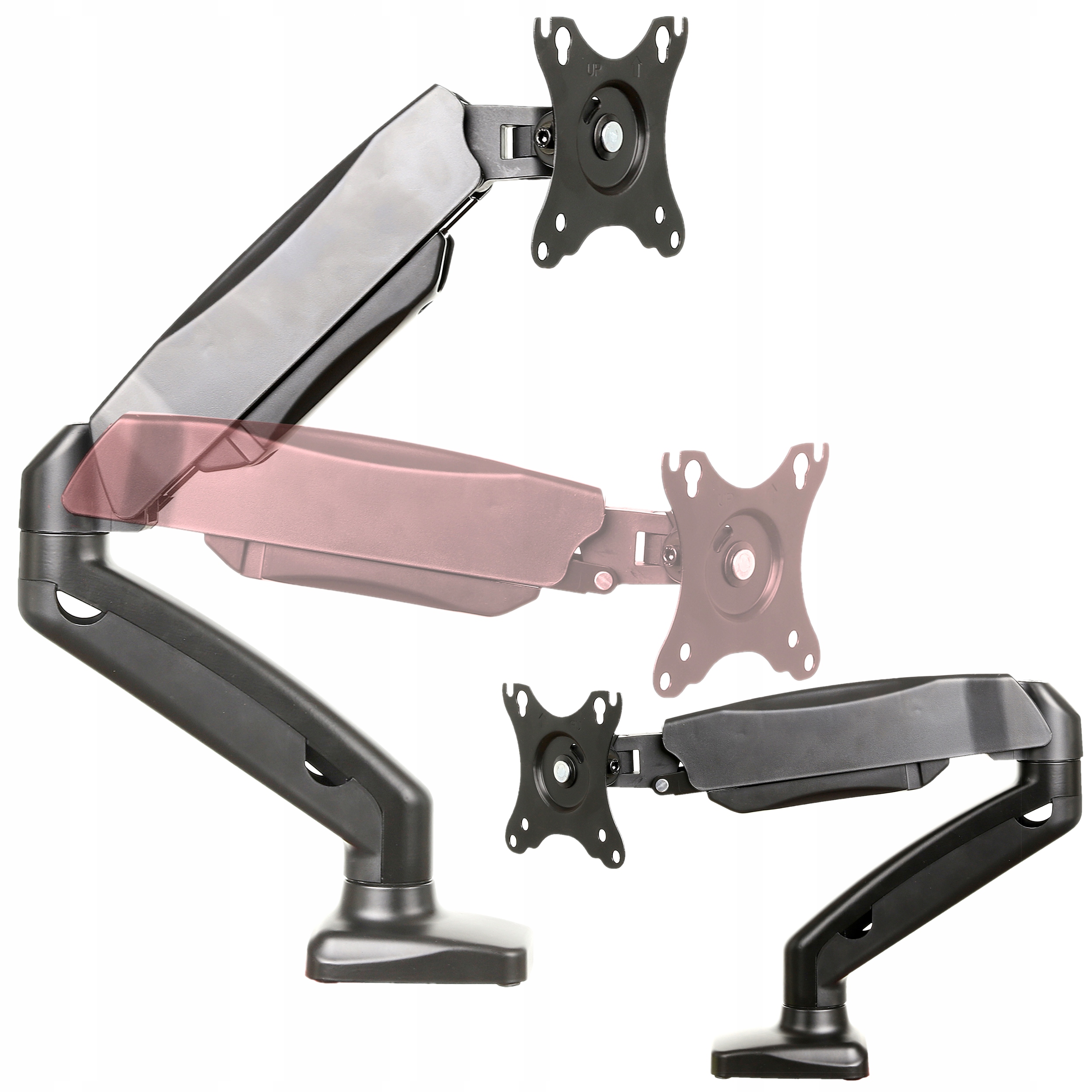 UCHWYT GAZOWY BIURKOWY NA MONITOR 13-27"