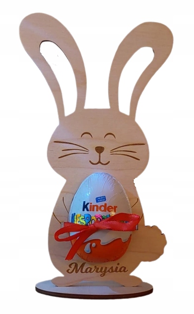 ZAJĄC ZAJĄCZEK WIELKANOCNY KRÓLIK na jajko Kinder