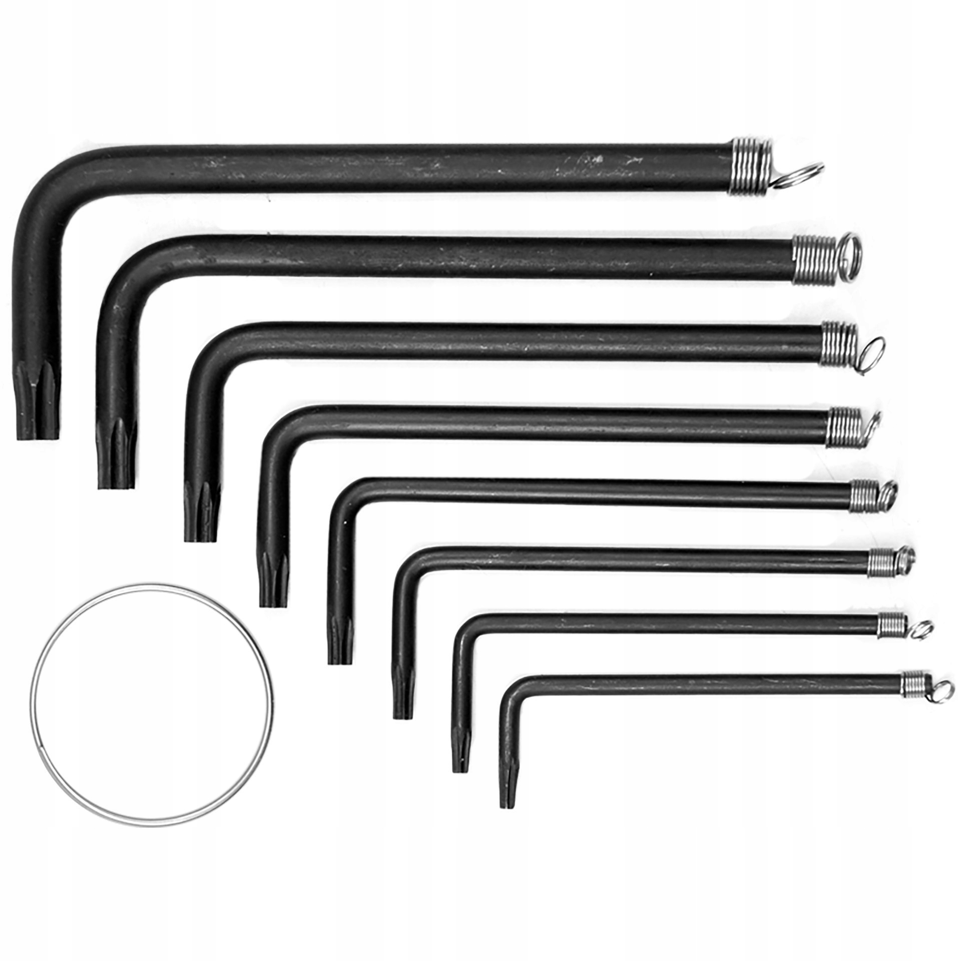 Zestaw Kluczy Torx T10 T40 8 Sztuk Stal Węglowa Czerniona Precyzyjne