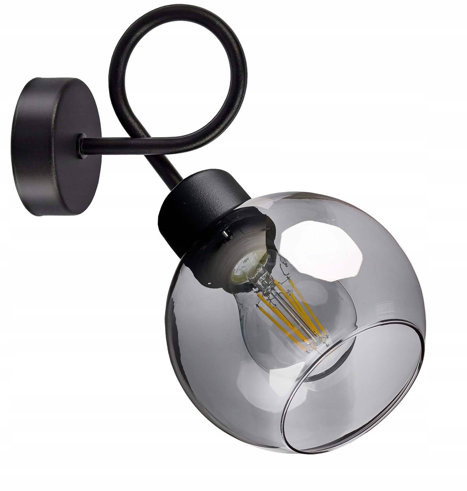 

Lampa Kinkiet Ścienny stały E27 Loft szklany Kula