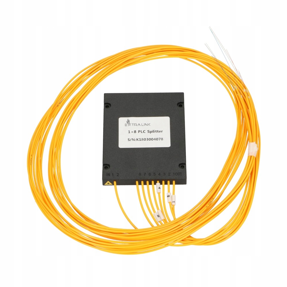 Extralink 1:8 Plc Sc/ Apc Splitter 2,0mm, 1,5m, G657A, moduł Abs, bez