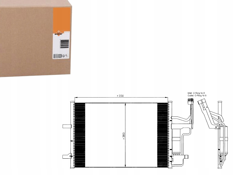 NRF35508 Kondenzátor Klimatizace Mazda 3 03- 550X38 Asistent řidiče #33