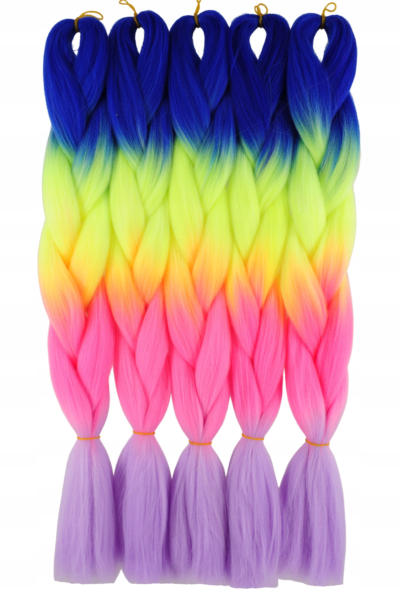 WŁOSY SYNTETYCZNE KOLOROWE WARKOCZYKI OMBRE 4K.031 Marka Smart Colours