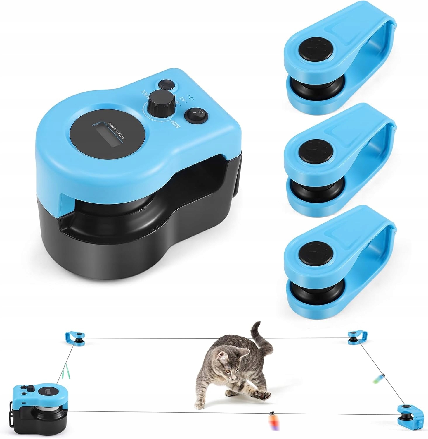 dálkově ovládaný běžecký pás Mluvící hračka pro kočky – hra na pronásledování