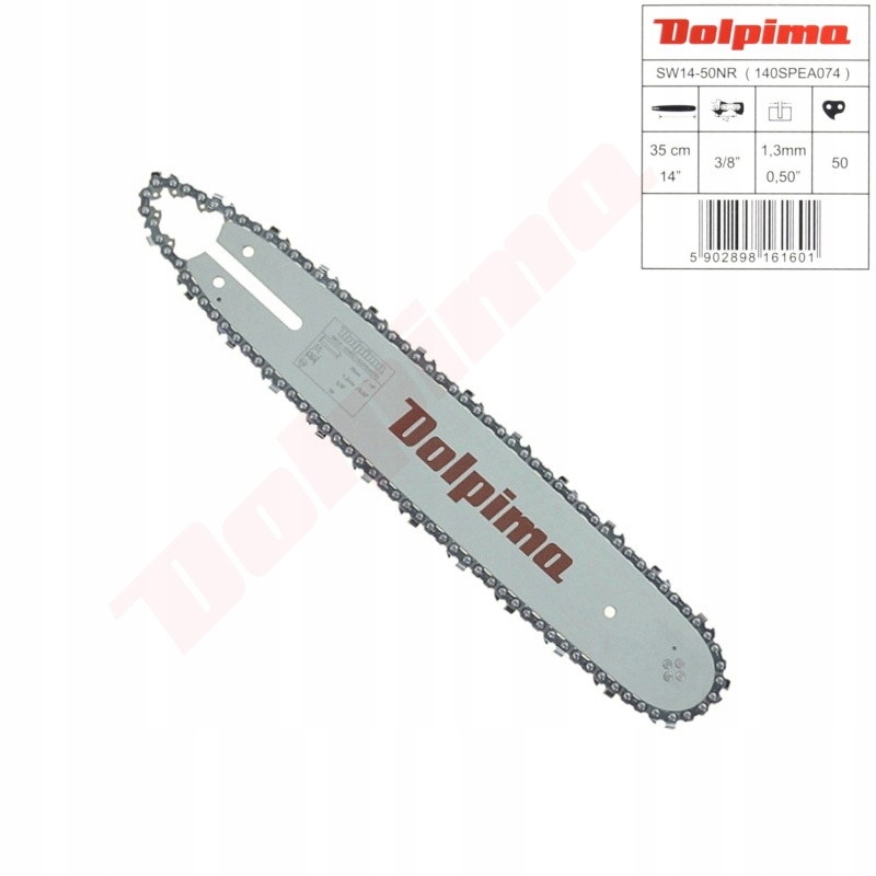 Vodicí Lišta Řetěz Dolpima 3/8" 1,3 mm 35 cm 14" Pro Pily Stihl 018 025