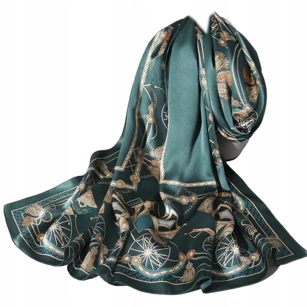 Szalik Damski Apaszka Chusta szal jedwabny 100% jedwab morwowy 180x90