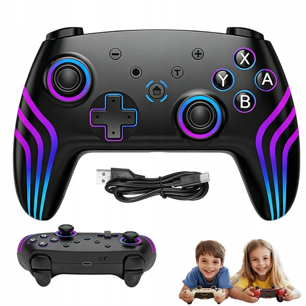 Pad Bezprzewodowy Do Nintendo Switch 2 Oled Lite Pro Rgb Żyroskop 6-OSIOWY