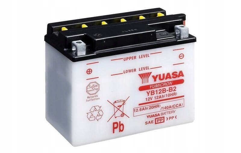 Konvenčné batérie Yuasa bez kyselinovej sady YB12B-B2 YB12B-B2