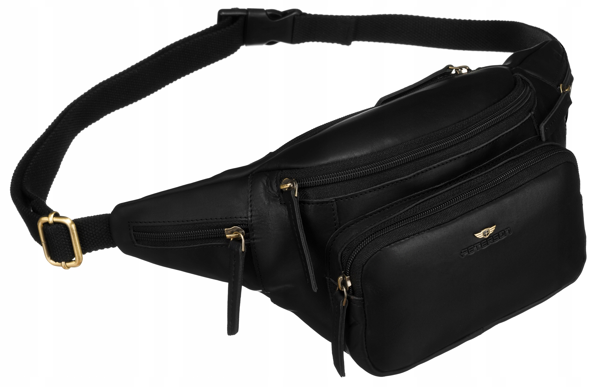 Peterson pánská kožená ledvinka na rameno, prostorná crossbody