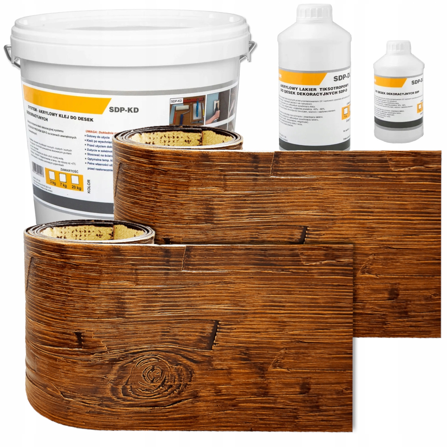 Fasádní deska Elastická imitace Ciosana Tmavý Dub Sada 1,04 m²