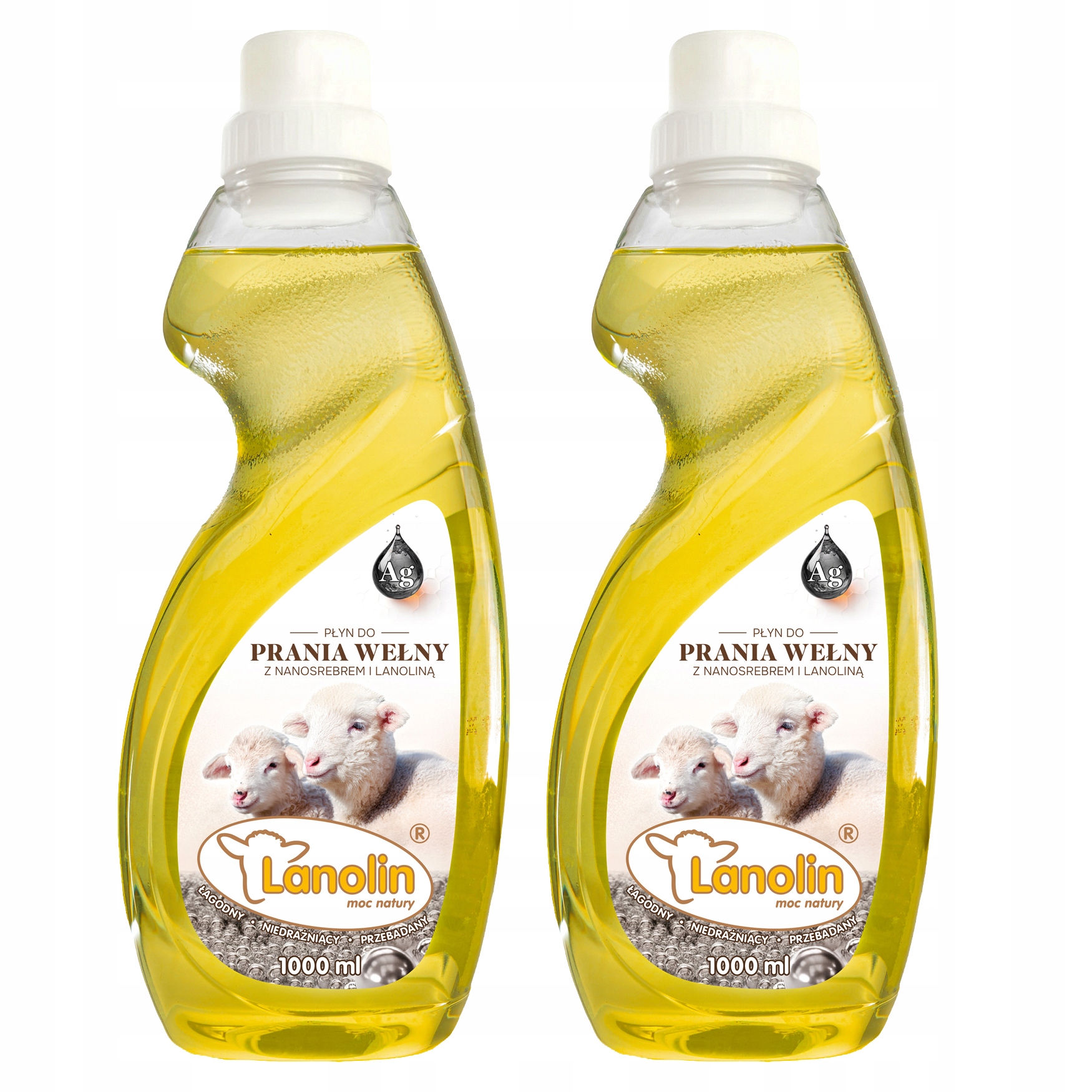 Zestaw Lanolin Płyn Do Prania Wełny Kaszmir Merino Z Nanosrebrem 2x1L