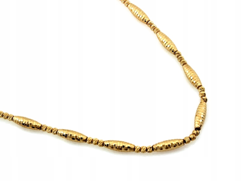 Klasický zlatý náhrdelník 585 s elegantním zajímavým vzorem, délka 45 cm jako dárek