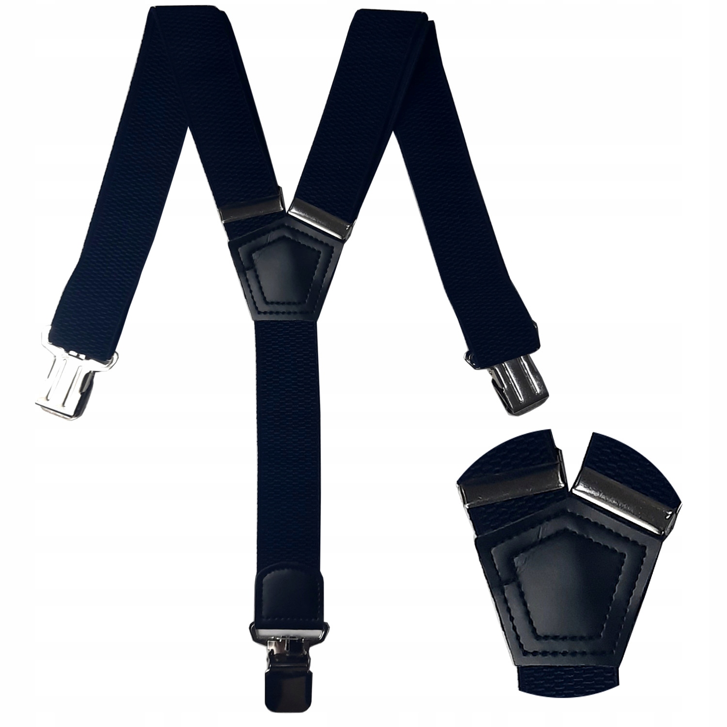 MODNE SZELKI MĘSKIE DO SPODNI SZEROKIE GRANATOWE