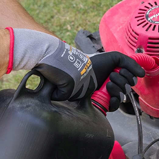 MOCNE NITRYLOWE RĘKAWICE ROBOCZE POWLEKANE PIANKA FOAM NITRYL FLEX 10 PAR 9 Cechy dodatkowe możliwość prania w pralce ściągacz