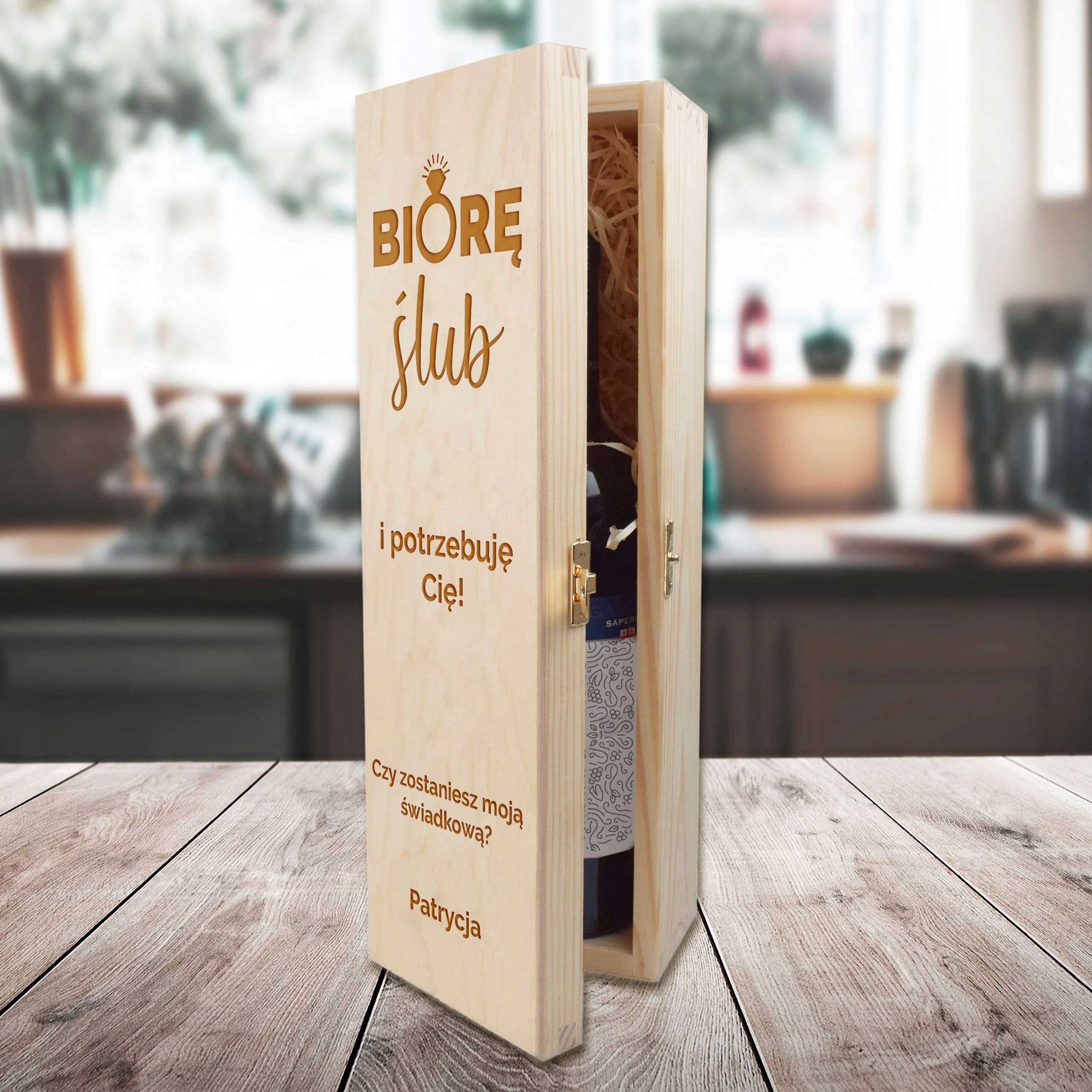 ZAPROSZENIA ŚLUBNE DLA ŚWIADKÓW SKRZYNKA PROŚBA Marka inny