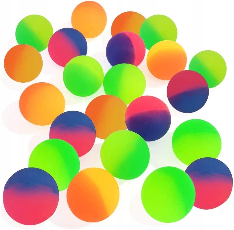 70 x KAUČUKOVÁ LOPTIČKA GUMOVÁ SKÁKACIA NEÓNOVÁ LOPTIČKA 70 kusov Vek dieťaťa od 3 rokov