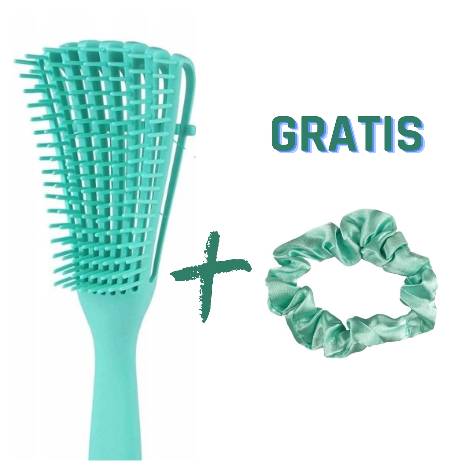 SZCZOTKA DO ROZCZESYWANIA WŁOSÓW KRĘCONYCH AFRO Kolor zielony