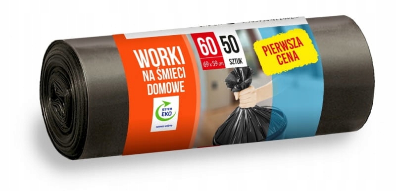 

Worki Na Śmieci Domowe Fixi 60L 50 Szt Czarne