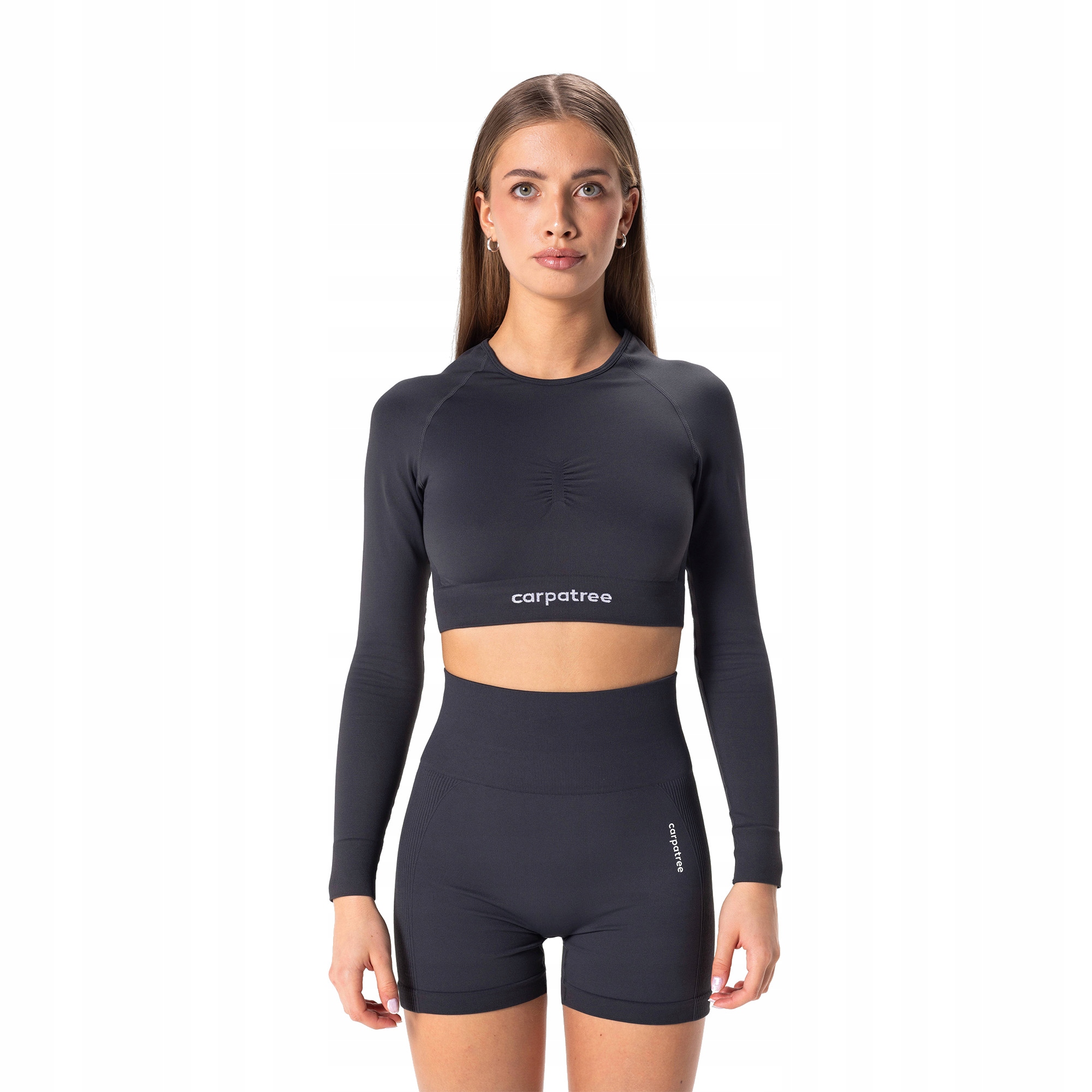 Longsleeve treningowy damski Carpatree Allure Seamless titanium grey L
