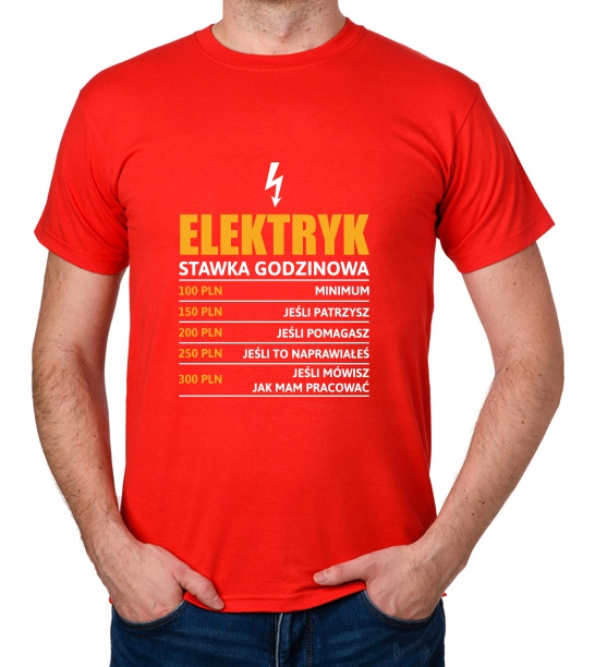 

koszulka Elektryk stawka godzinowa prezent