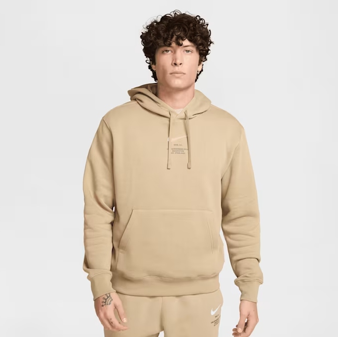 Pánská mikina s kapucí Nike Sportswear Athletic béžová IB6480-297 vel. M