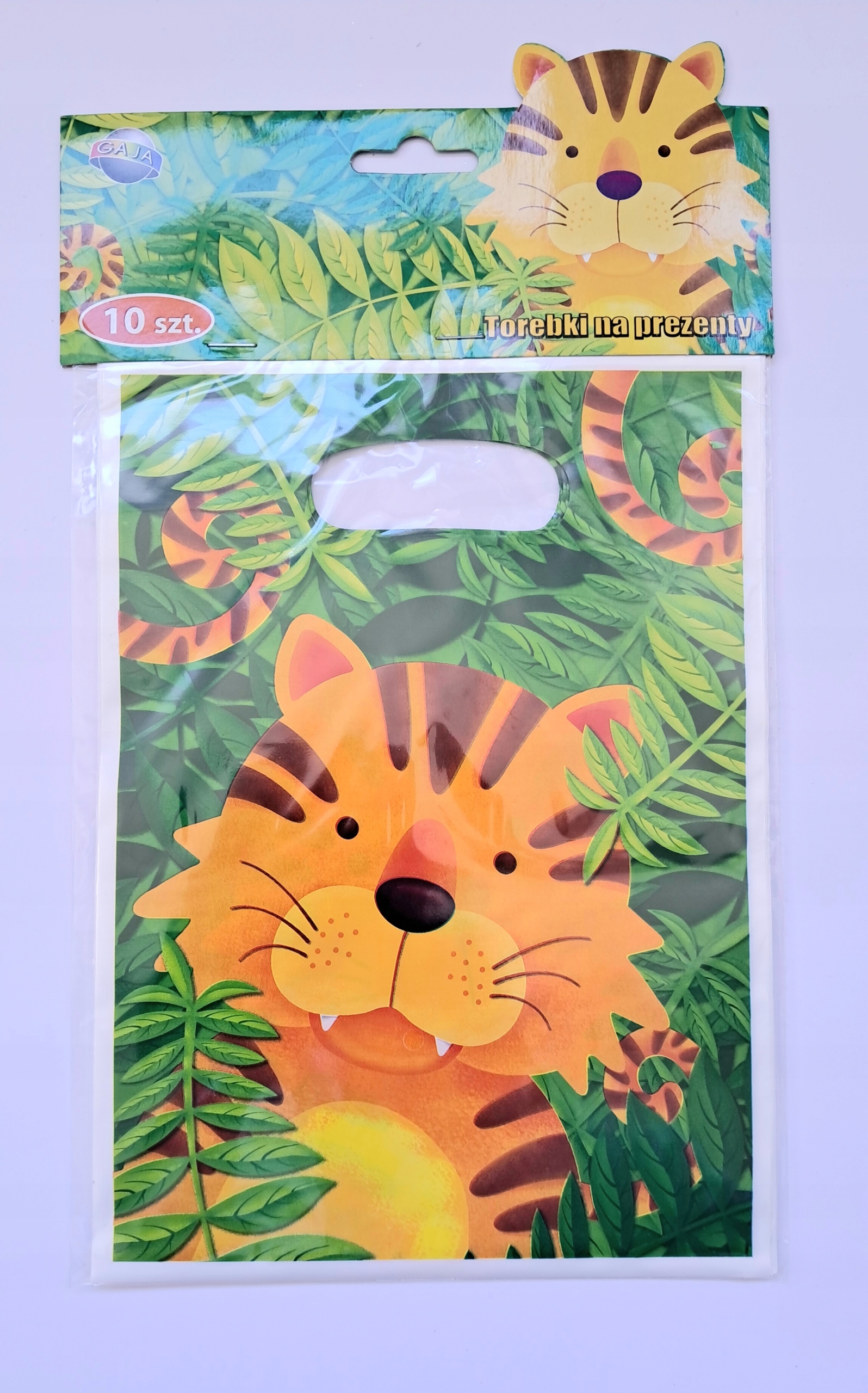 Torebeczki Foliowe na Upominki 10 szt. Tygrys