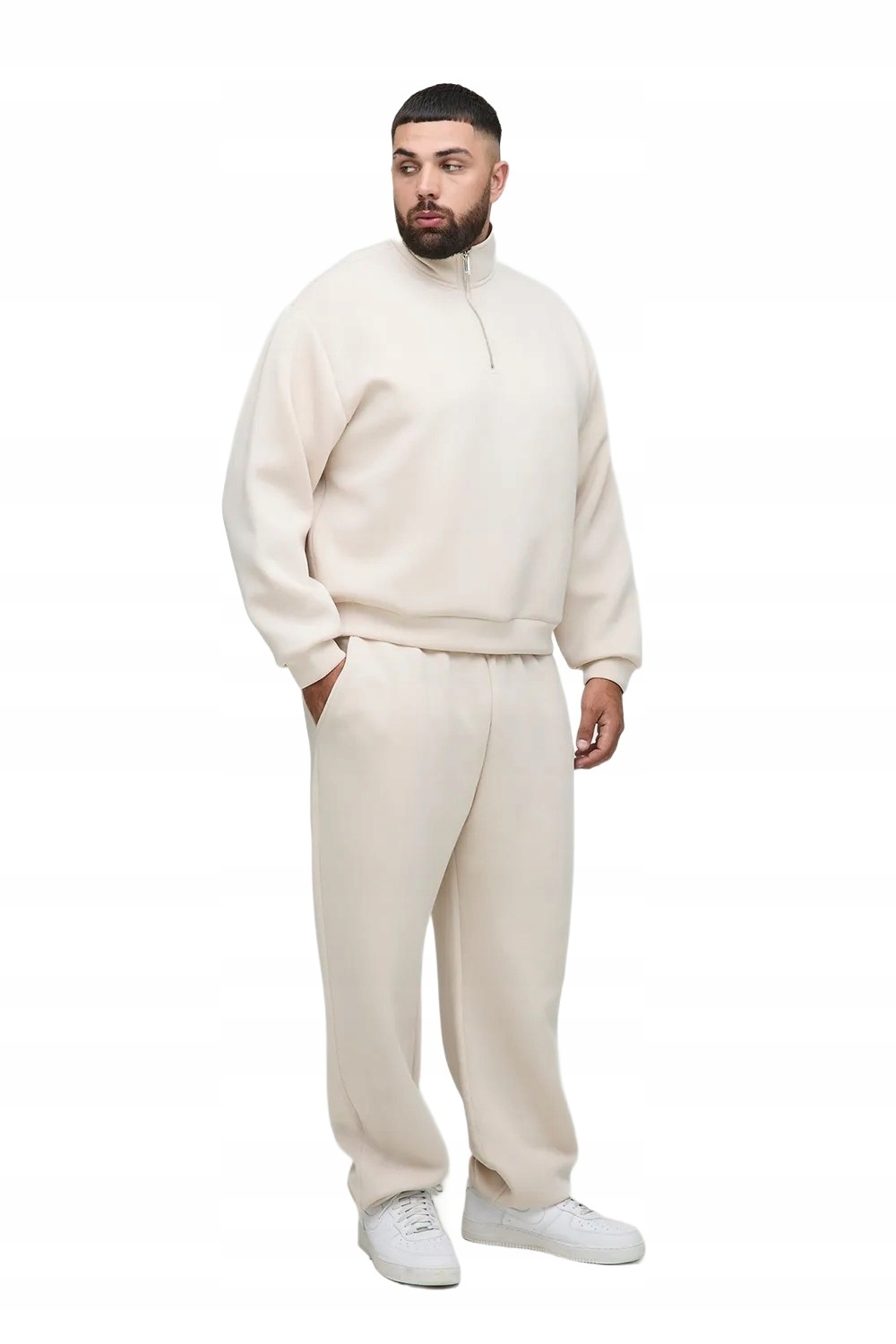 Boohooman Pánský Teplákovka Komplet Béžový Dlouhý Rukáv XXL Z3A