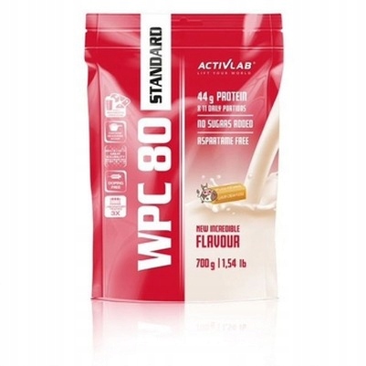 1x 700 g Wpc 80 standard s příchutí kravička activlab (fólie 700 gramů)
