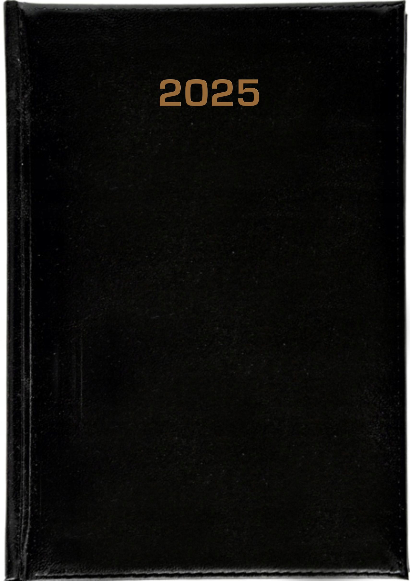 KALENDARZ KSIĄŻKOWY B5 TYGODNIOWY 2025 BALADEK CZARNY twarda 128 stron