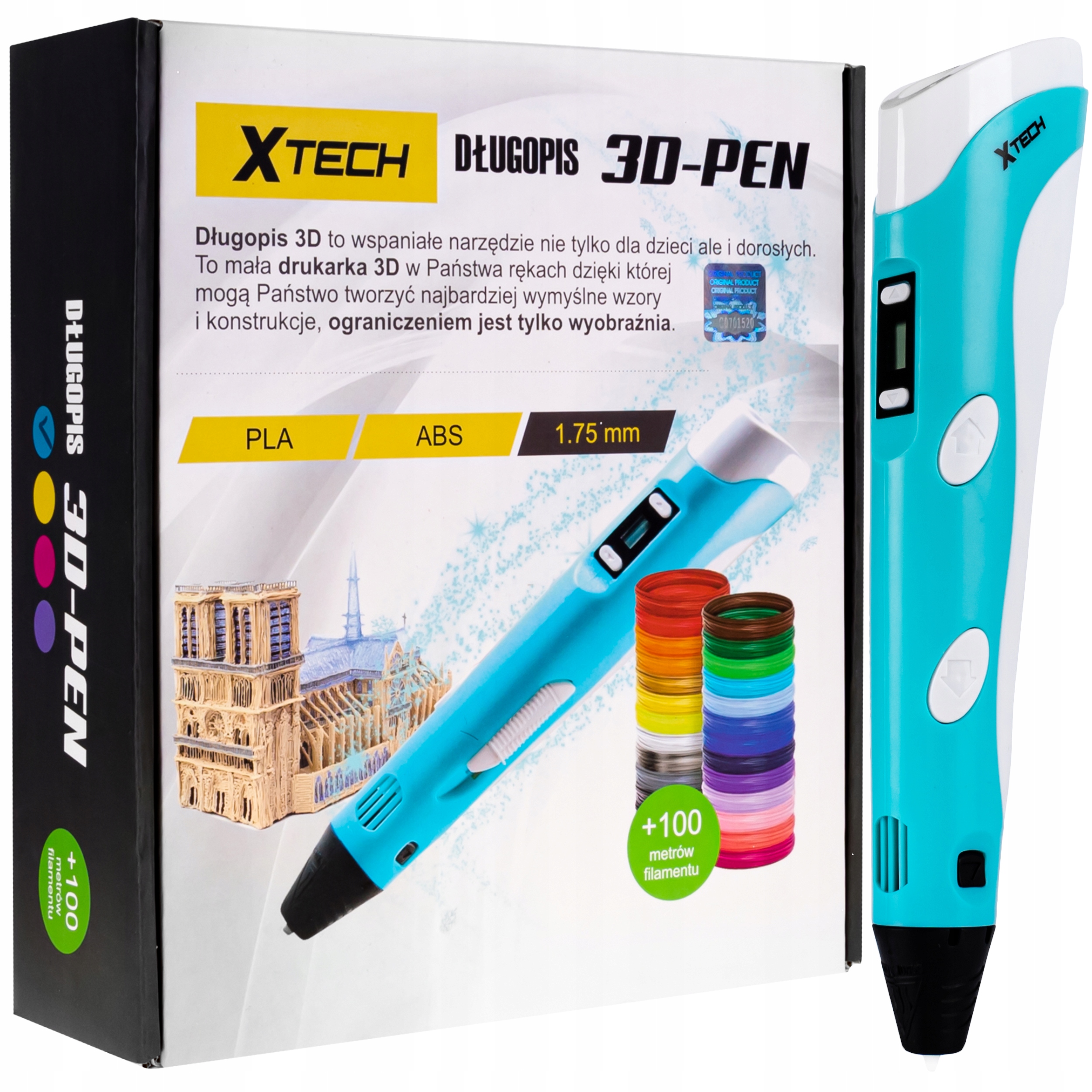 

Drukarka 3D Długopis 3D Pen 2 Generacja 100M Wkład