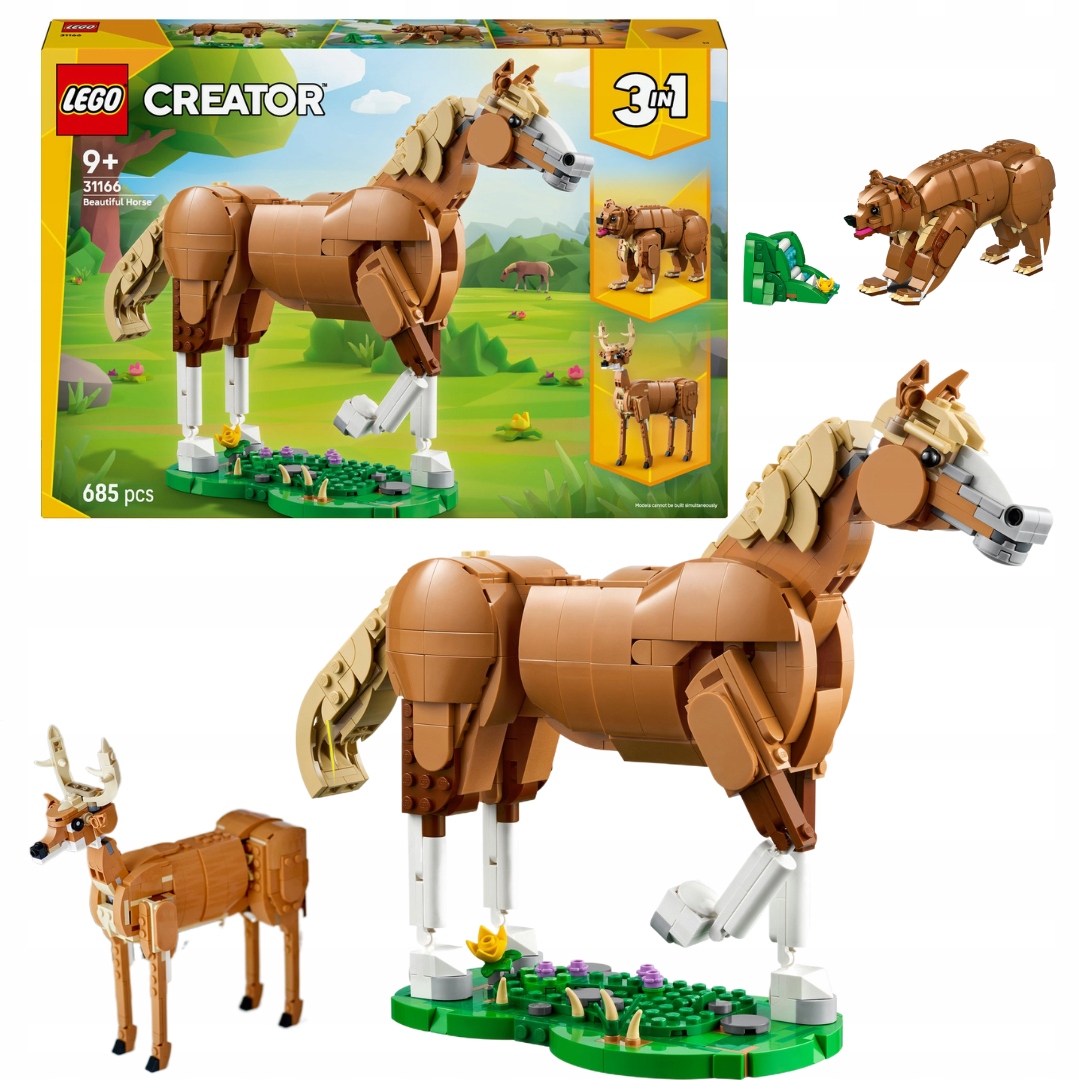 Lego 31166 Creator 3v1 Krásný kůň Medvěd Jelen