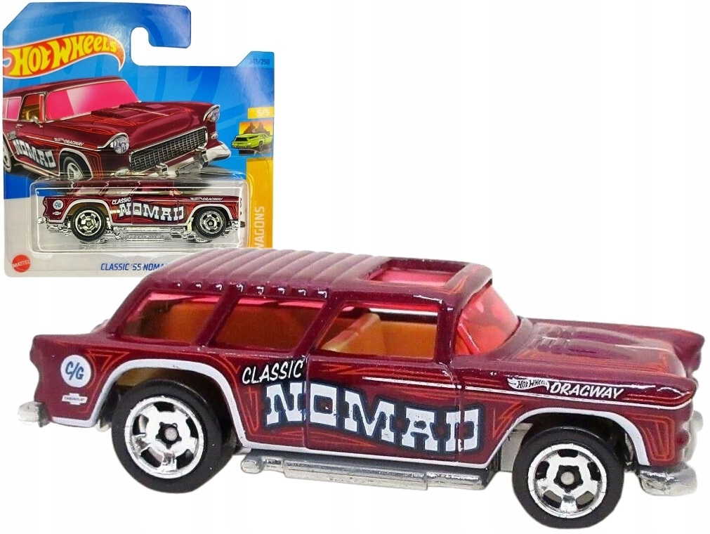 SAMOCHODZIK METALOWY HOT WHEELS CLASSIC '55 NOMAD HW WAGONS Stan opakowania oryginalne