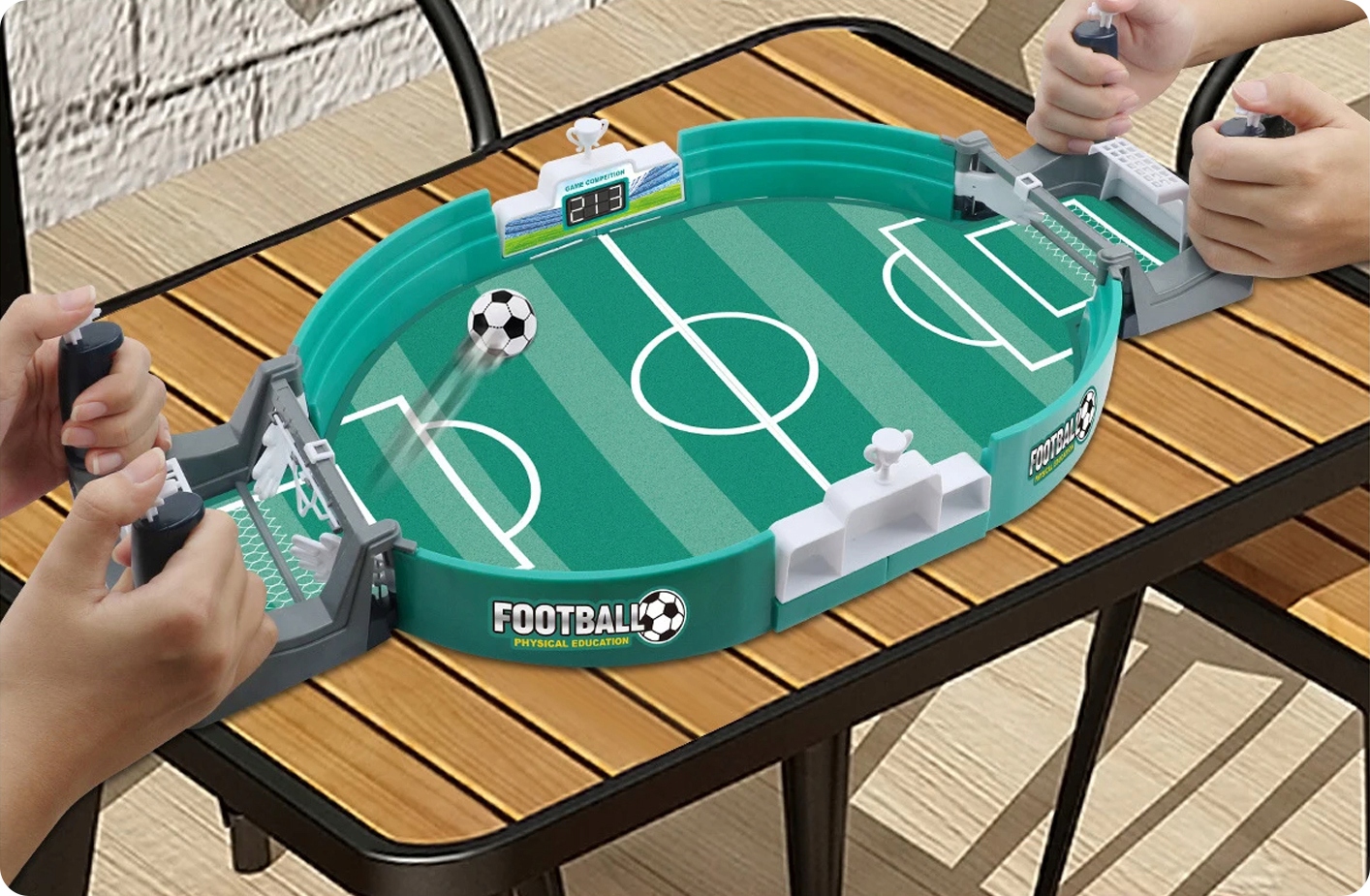 GRA ZRĘCZNOŚCIOWA STOŁOWA PIŁKARZYKI MINI PIŁKA NOŻNA STÓŁ FLIPER PINBALL Minimalny wiek dziecka 3