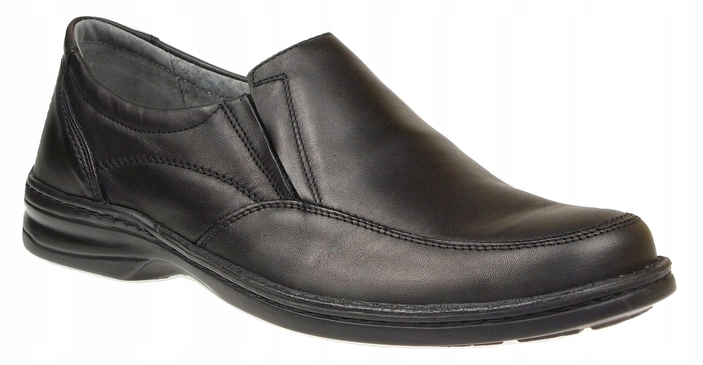 Černé pánské polobotky Helios Kůže Lico Polské 40