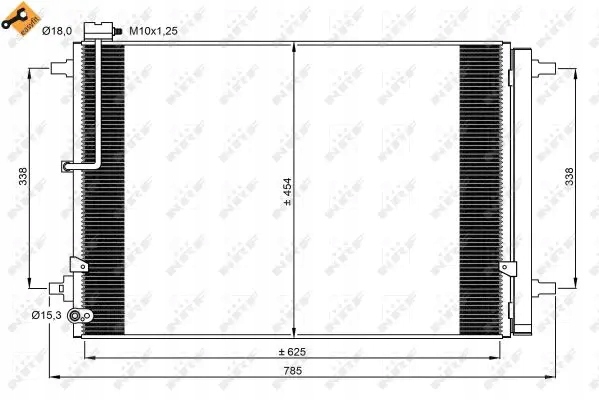 nrf 350059 конденсатор, радиатор кондиционера